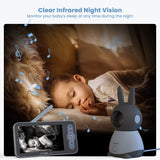 ieGeek Baby 1T video baby monitor delivers 2K resolution with clear infrared night vision.