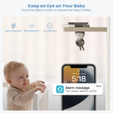 ieGeek Baby 1T detects movement, sounds, and crying to keep your baby safe.
