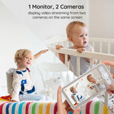 ieGeek Baby 1T - compatible with 2 cameras for complete baby coverage.