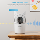 ieGeek Baby 4 baby monitor with clear two-way audio for easy listening and talking to your baby.