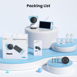 Unboxing the ieGeek Baby 7S smart video monitor - all components and accessories included in the package.