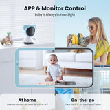 ieGeek Baby 7S video baby monitor supports dual control through both a dedicated app and a physical monitor.