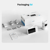 ieGeek Baby 7 video monitor package, displaying monitor, camera, and all accessories