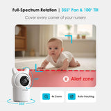 ieGeek Baby 7 monitor features 360° full-spectrum rotation for complete room coverage