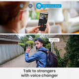 Communicate safely with strangers using ieGeek Bell J9 Plus's two-way audio and voice changer feature.
