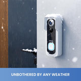ieGeek Bell J9 doorbell withstands snowy weather with IP65 weather resistance.