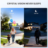 ieGeek Bell J9 provides crystal clear monitoring 24/7 with advanced day and night vision.