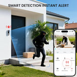 ieGeek Bell J9's smart detection system for real-time home security.