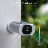 ieGeek S1 battery powered security camera with embeded solar panel and IP65 weather-resistant for outdoor use