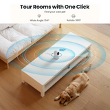 ieGeek SC1 security camera combines 360° rotation with 104° wide angle for total indoor monitoring.