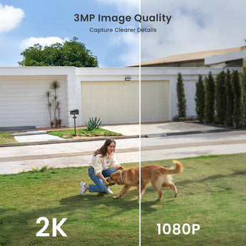 ieGeek ZS-GX3S solar security camera with 3MP resolution is more clearer than cameras with 1080P resolution