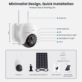 ieGeek ZS-GX4S solar-powered security camera product size and packing list