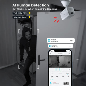 ieGeek ZS-GX7S battery camera uses AI to accurately detect human presence.