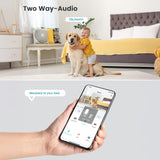 Real-time communication - ieGeek ZS-GX7S indoor camera enables two-way audio for instant interaction.