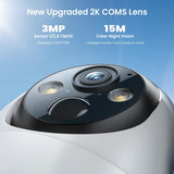 ieGeek ZY-G3 4G camera with upgraded 2K COMS lens delivers 3MP superior image quality.