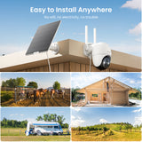 ieGeek ZY-G3 solar-powered security camera for true off-grid protection without WiFi or electrical wiring.