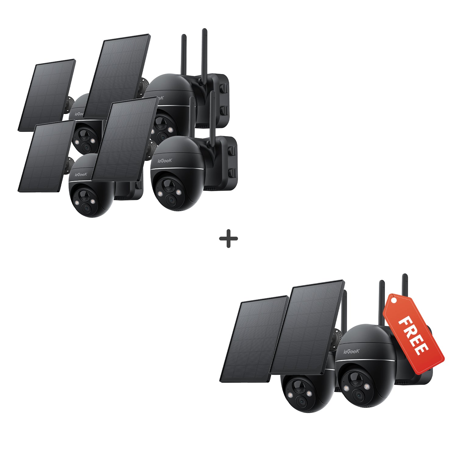 ZSGX1S (With Panel) 2K Outdoor Solar PTZ Security Camera with