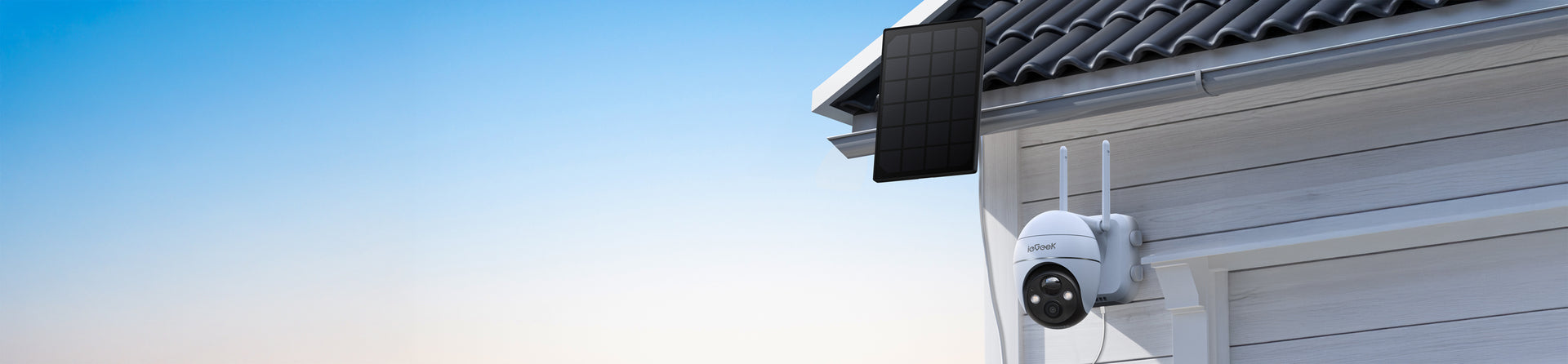 ieGeek solar security cameras collection with AI detection, night vision, and wireless solar powered outdoor cameras