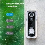 ieGeek Bell J9 doorbell camera operates in any condition - rain, snow, shine, or dust