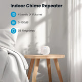 ieGeek Bell J9 chime offers 4 volume settings and 38 ringtone options for personalized notifications.