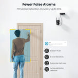 ieGeek DQ201 solar-powered security camera reduces false alarms with 99% accurate PIR motion detection.