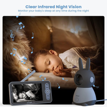 ieGeek Baby 1T video baby monitor delivers 2K resolution with clear infrared night vision.