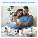 ieGeek Baby 1T video baby monitor supports multi-user sharing for family monitoring.