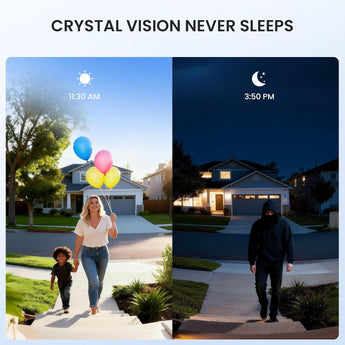 ieGeek Bell J9 provides crystal clear monitoring 24/7 with advanced day and night vision.
