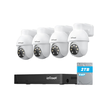 ieGeek IE92 PoE camera with 5MP resolution and built-in 2TB hard drive.