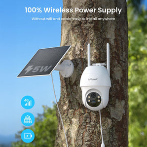 ieGeek S11 solar-powered camera with 4G connectivity for fully wireless security monitoring.